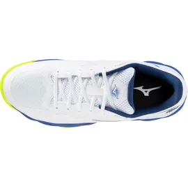 Mizuno Wave Enforce Court AC Tennisschuhe 20 - white/dazzling blue/lightning yellow 47