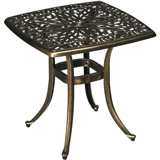 Outsunny Garten Beistelltisch Mit Schirmloch Bronze