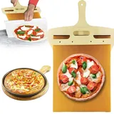 Rusopobe Verschiebbarer Pizzaschieber, Pizza Scorrevole Pizzaspatel Förderband für Verschiedene Backplatten und Pizzaöfen, wasserdicht und Hochtemperaturschutz(A,30 * 60cm)