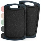 Blumtal Schneidebrett-Set Kunststoff 2 40 x 24,5 cm Schwarz
