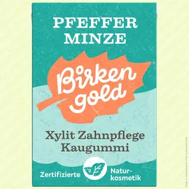 Birkengold Xylit Zahnpflege Kaugummi - Pfefferminze 28g