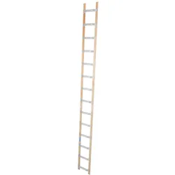 Krause Dachleiter Aluminium-Holz 14 Sprossen