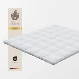 Hanse Excellence Topper Federfrei 200 x 200 cm, bauschig-luxuriöser Matratzentopper mit 3D-Poly-Pearl Faserbällchen, 7cm Topper mit sanftem Liegegefühl