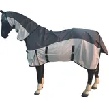 eQuitack Your Passion Is Our Mission Regendecke Fliegendecke 600D Wasserdicht BLAU & GRAU 2-in-1 Grau - 105cm