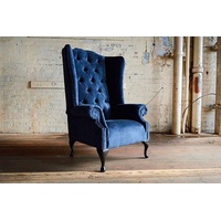 JVmoebel Ohrensessel, Chesterfield Ohrensessel Design Sessel blau