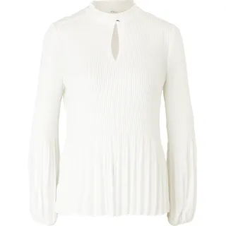 S.Oliver - Plissée-Bluse aus Chiffon, Damen, creme, 44