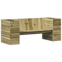 VidaXL Gartenbank mit Pflanzkübeln 167,5x60x65 cm Kiefernholz