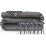 BestLivings Vorzeltteppich 300x600 cm – Camping Matte mit Ösen, Outdoor Teppich inkl. 12 Kunststoff Heringe & Tragetasche, Markisenteppich