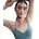 Light Support Padded Floral Damen Tanktop blau smokey blue/ash green/ash green M