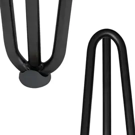 Melko - Hairpin Legs 4 Stück 60CM Schwarz Stützfuß Haarnadelbein Tischkufen Möbelbein