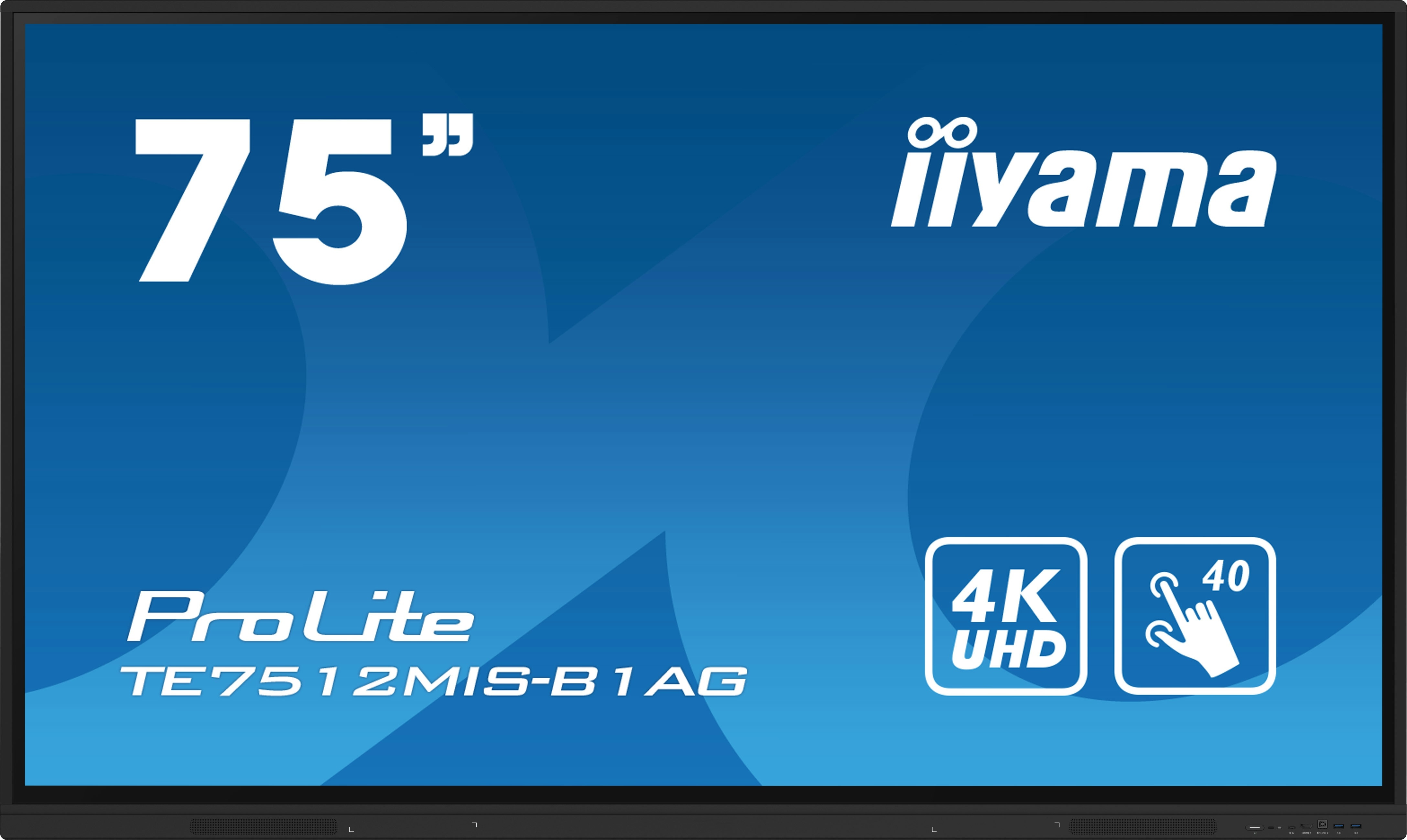 iiyama PROLITE Digital Signage Flachbildschirm 190,5 cm (75") WLAN 400 cd/m2 4K Ultra HD Schwarz Touchscreen Eingebauter Prozessor Android 11 16/7