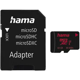 Hama microSDXC 64GB UHS-I U3 + SD-Adapter/Mobile