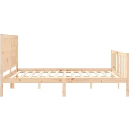 vidaXL Massivholzbett 180 x 200 cm Braun