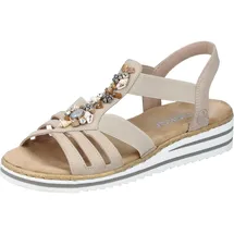 Rieker Damen V0649 Sandale, beige, 38