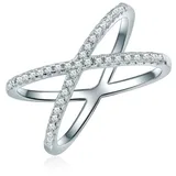 Lulu & Jane Ring Sterling Silber Zirkonia in silber | Gr.: 52