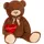Brubaker XXL Teddybär 100 cm Braun mit einem Lieblingsmensch Herz Stofftier Plüschtier Kuscheltier