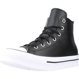 Converse Chuck Taylor All Star Eva Lift Leather Plateau-Sneaker Damen Schwarz 37,5