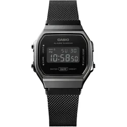 Chronograph CASIO VINTAGE "A168WEMB-1BEF", schwarz, Armbanduhren, Damen, Quarzuhr, Armbanduhr, Damen, Herren, digital, retro, Stoppfunktion