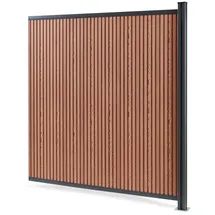 [neu.holz] Gartenzaun Erweiterungsmodul 185 x 175 cm Braun/WPC