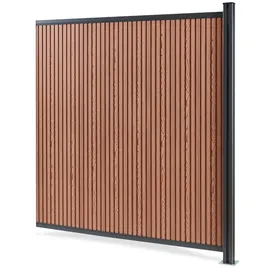 [neu.holz] Gartenzaun Erweiterungsmodul 185 x 175 cm Braun/WPC