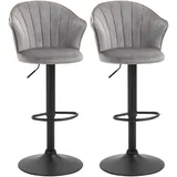 Homcom Barhocker 51,5 x 57,5 x 93-114,5 cm Grau