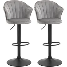 Homcom Barhocker 51,5 x 57,5 x 93-114,5 cm Grau