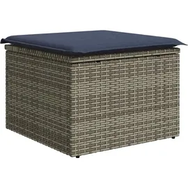 vidaXL Gartensofa-Set mit Kissen, grau, Polyrattan