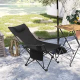 Woltu Campingstuhl Klappstuhl Schwarz