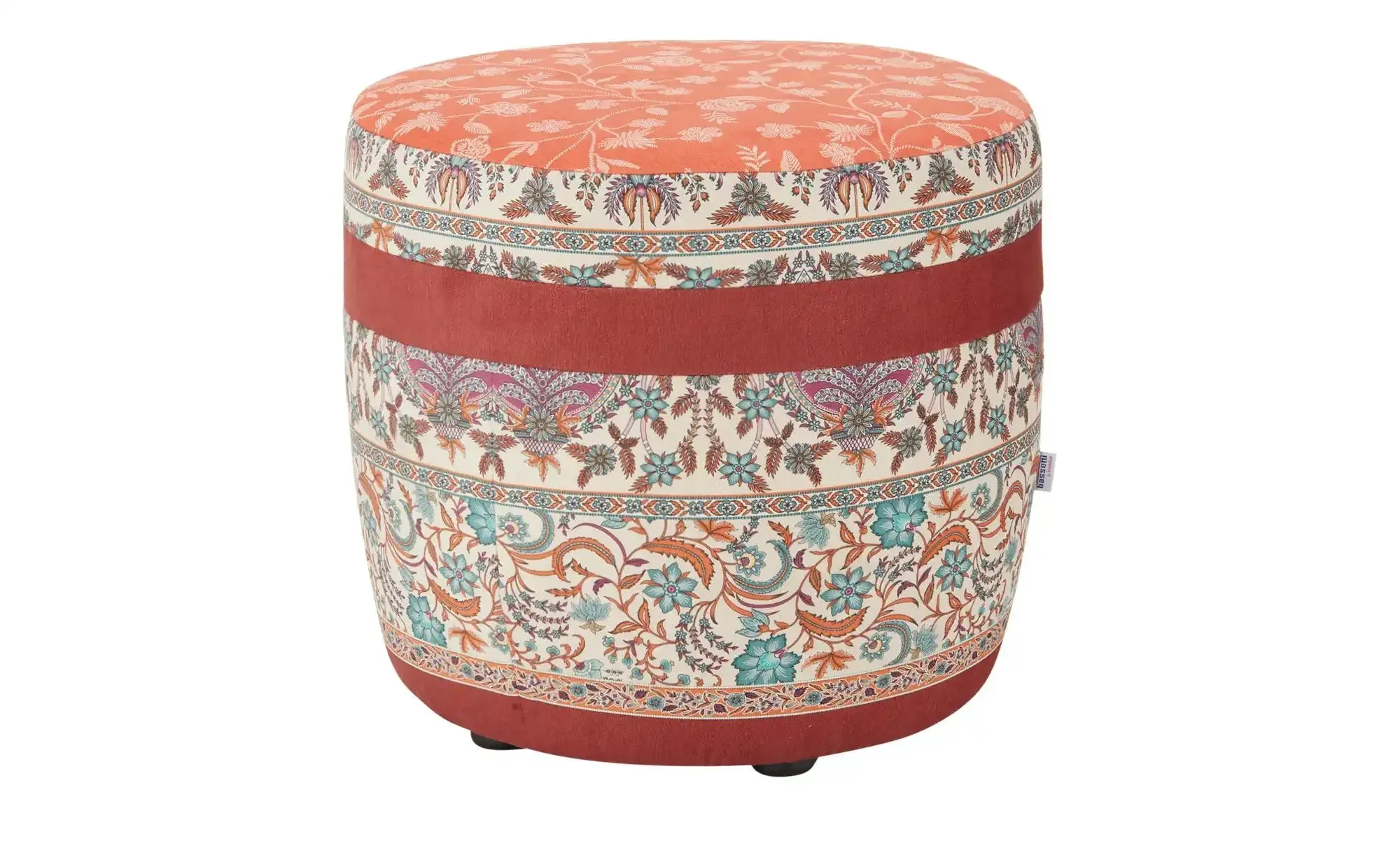 bassetti by SCHRÖNO Hocker  Murano ¦ rot ¦ Maße (cm): H: 46  Ø: 50.0