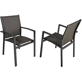 Garden Pleasure Sitzgruppe DAVINA, anthrazit Kunststoff, Metall, 7-teilig