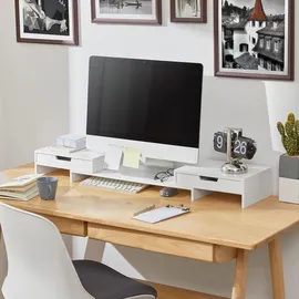 SoBuy Monitorständer Weiß