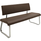 MCA Furniture Polsterbank »Arco«, (1 St.), braun Metall, 3-Sitzer, 155x86x59 cm Esszimmer, Bänke, Sitzbänke