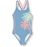 PLAYSHOES UV-Schutz Badeanzug Mädchen Schwimmanzug Badebekleidung, Palmen, 86/92