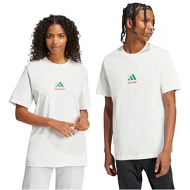 adidas Lounge Pizza Graphic T-Shirt weiß L