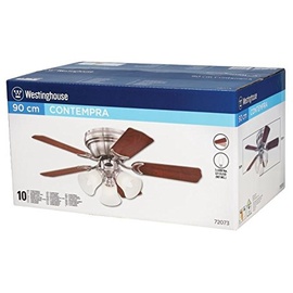 WESTINGHOUSE Contempra Trio 90cm Deckenventilator mit Licht nickel