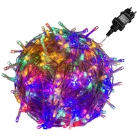 VOLTRONIC® 200 LED Lichterkette, bunt, Kabel transp