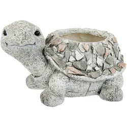 Pflanzkübel I.GE.A. "Schildkröte aus Magnesia", grau, B:38cm H:24cm, Magnesia, Pflanzgefäße, Blumentopf Kübel Blumenkübel Pflanzgefäß Deko Tier zum Bepflanzen