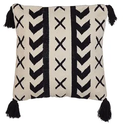 Dekokissen DEADNETTLE Baumwolle 45 x 45 cm Beige Geometrisches Muster