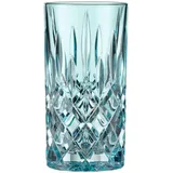 Nachtmann 2-teiliges Longdrinkgläser-Set, Blaue Cocktailgläser, Kristallglas, 395 ml, Aqua, Noblesse, 105710