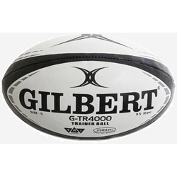 Rugby Ball Größe 5 - Gilbert GTR 4000 weiss/schwarz, schwarz|weiß, 5