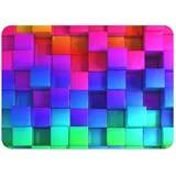 Platzset mit Unterseite aus Kork, bunte Blöcke, Regenbogen, groß, 39,5 x 28,5 cm