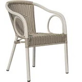 4er-Set Bistro Rattanstuhl | Grau | Stapelbar | Rattan | Gastro Rattanstuhl, Outdoor Rattanstuhl, Terrassen Rattanstuhl