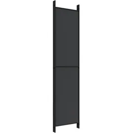 vidaXL 5-tlg. Paravent Schwarz 250x220 cm Stoff