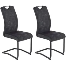 Hela Schwingstuhl Riga, 2er-Set anthrazit B/H/T: ca. 44x100x60 cm - anthrazit