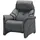 HIMOLLA Relaxsessel 4217 Leder 96 x 107 x 91 cm Grau mit Kopfteil