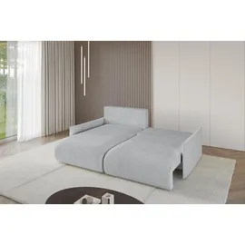 altdecor Ecksofa Cord 2-Sitzer Grau