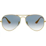 Large Metal RB3025 001/3F 62-14 polished gold/light blue gradient