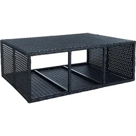 Estexo Pflanzkübel Rattan Blumentopf Set Schwarz