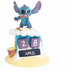 Ewiger Kalender 3D Surfer in Blau mit 5 Blöcken Tagen und Monaten