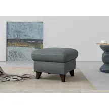 sit&more Stauraumhocker SIT & MORE "Mellum", grau (dunkelgrau), B:58cm H:48cm T:58cm, 100% Polyester, Hocker, mit Stauraum und wengefarbenen Holzfüßen